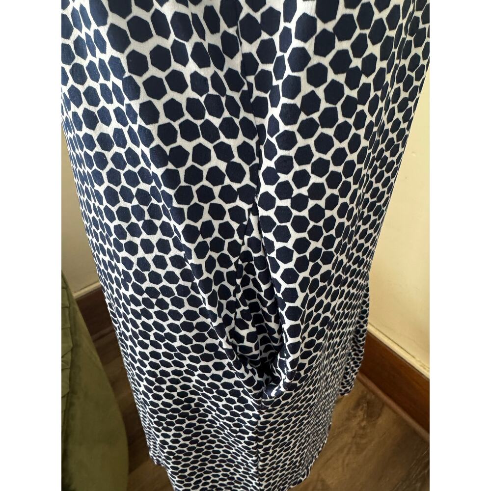 Banana Republic Navy White Print Sleeveless Dress Women’s Small - Picture 3 of 12